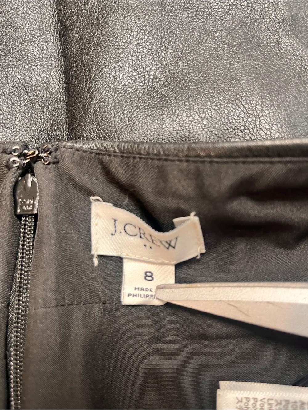 J. Crew Black Leather Mini Skirt - Picture 3 of 7